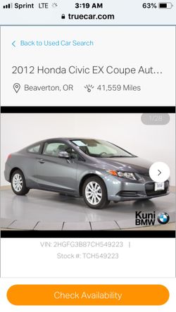 2012-15 Honda Civic (Passenger) Headlight