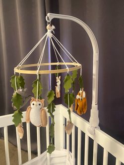Woodland Crib Mobile and Arm