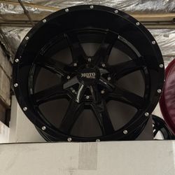20x10 Gloss Black Moto Metal Rims