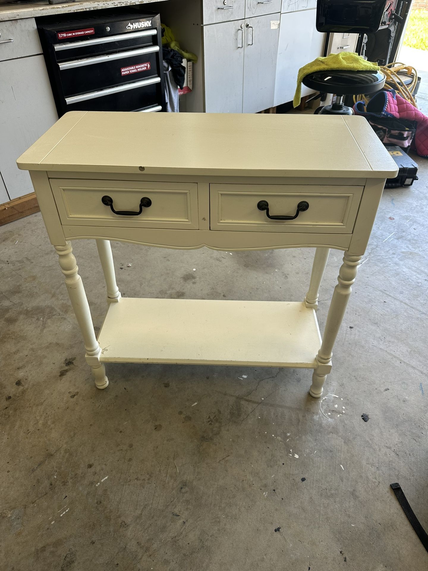 White Antique Entryway Table