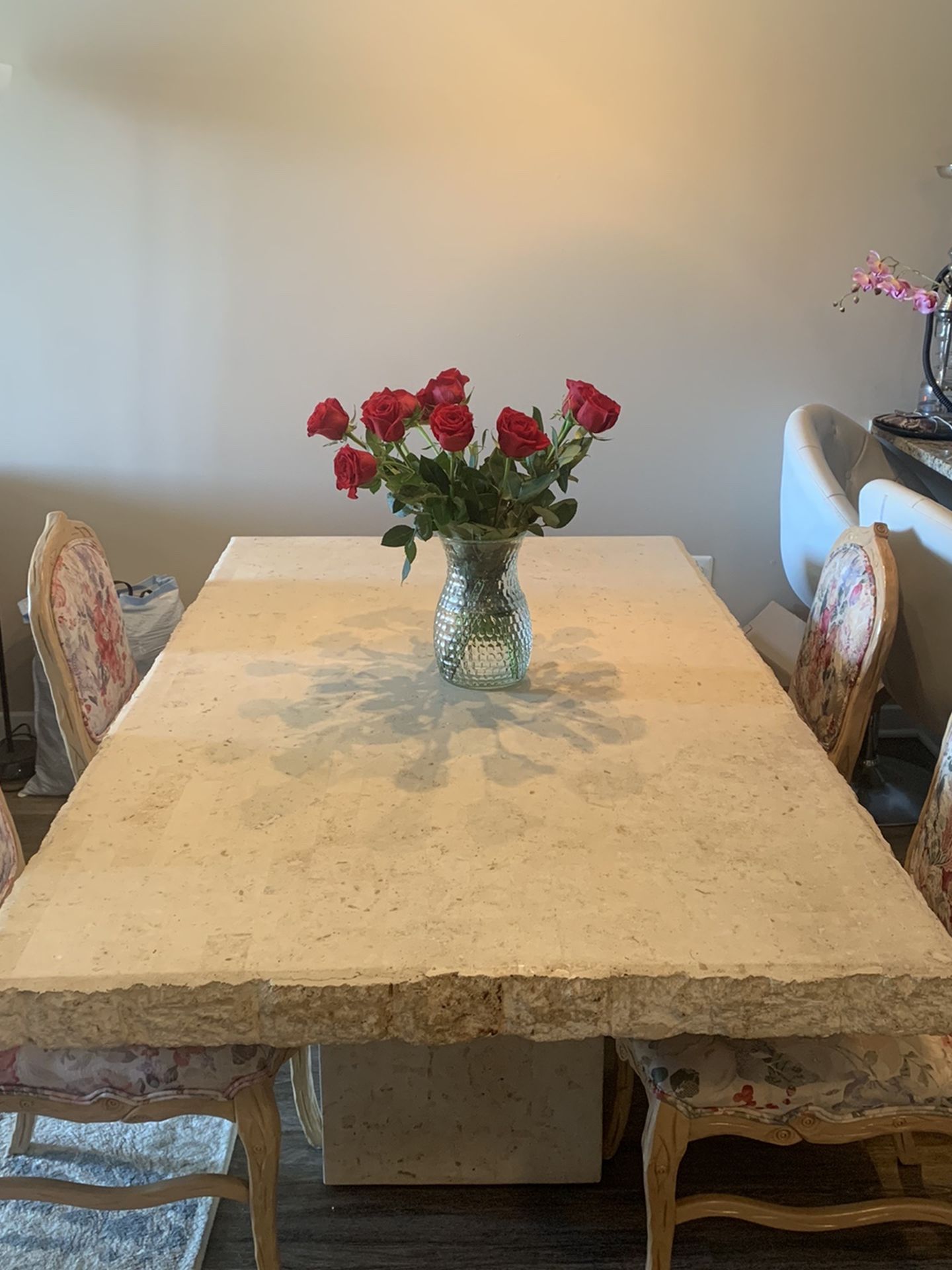 Faux Marble Dining Room Table