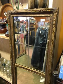 Antique etched mirror