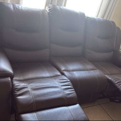 Brown Sofa Two Parts 