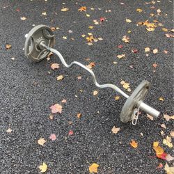 50 pound weights with bar