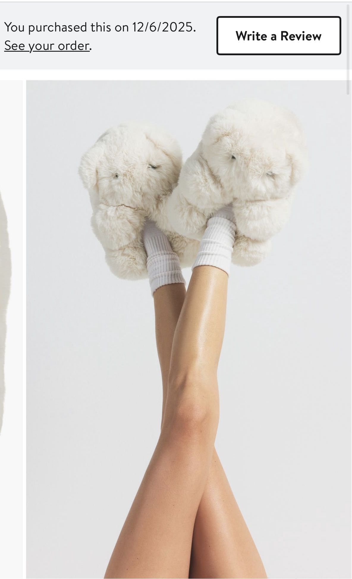 Skims Teddy Bear 🧸 Slippers Size 7.5/ 38EU