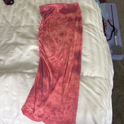 Tie-Dye Ribbed Midi Skirt