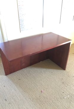 Stained wooden office desk table