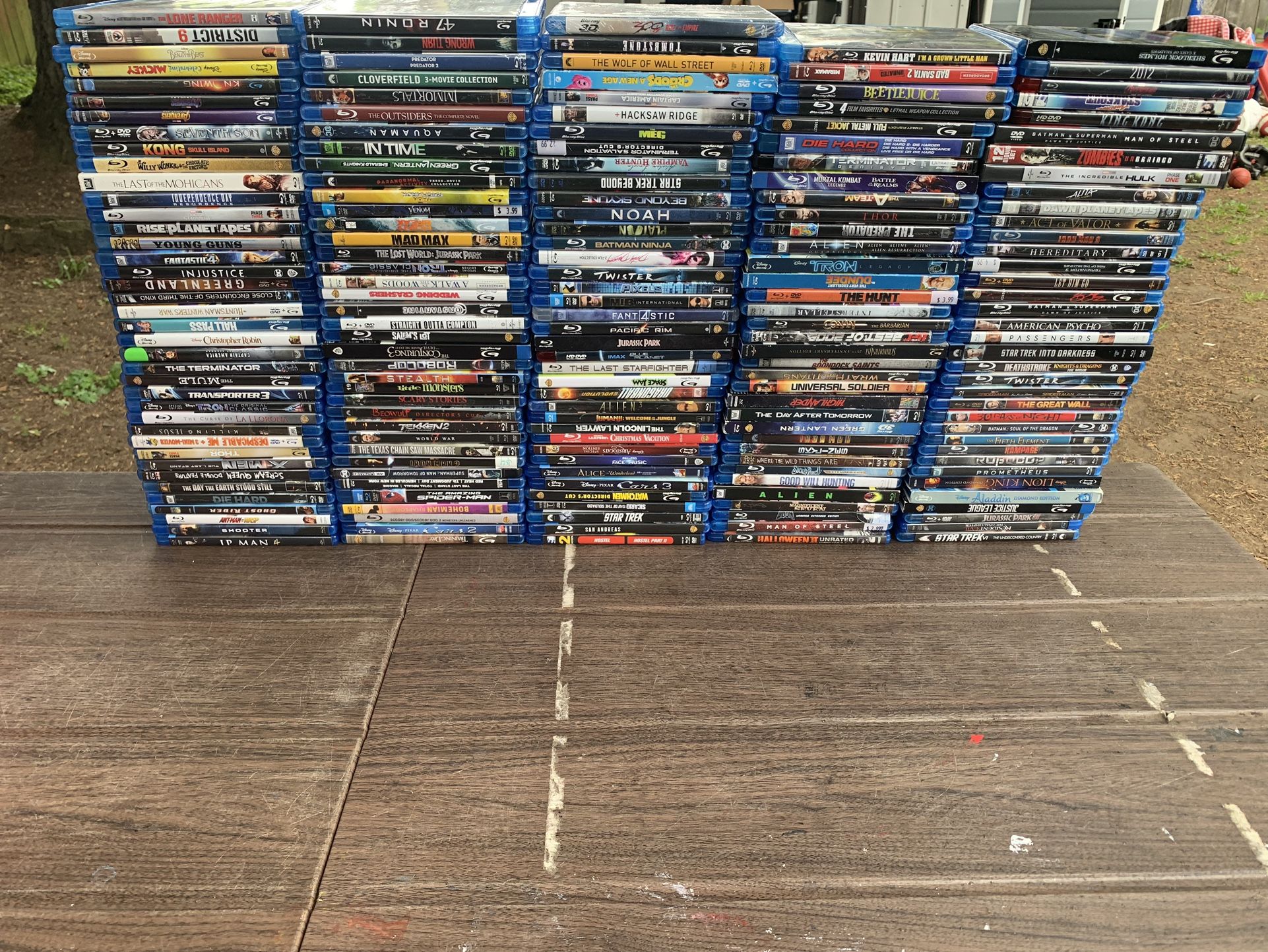 About 185 blu ray dvds $2 Each Or $250 For The Entire Lot!