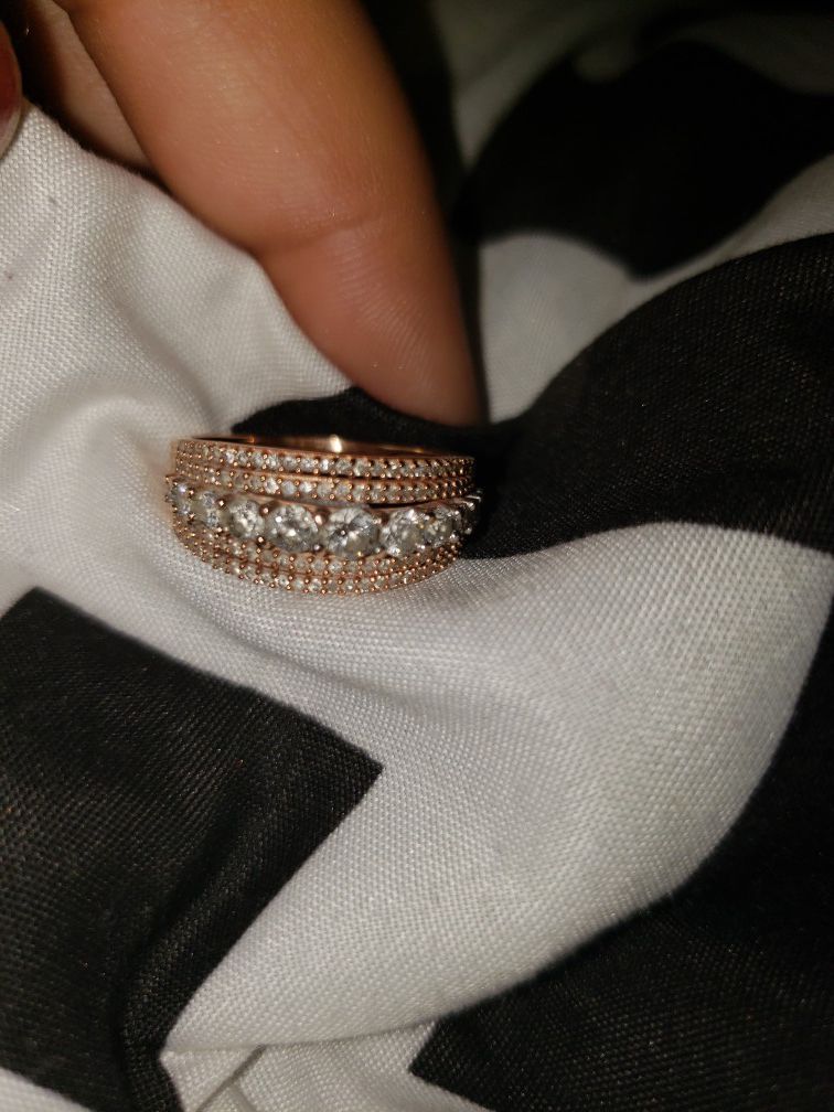 1ct diamond 10k gold wedding ring (zales)