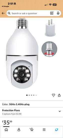 Light Bulb Security Camera