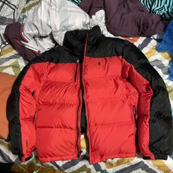 Polo Jacket Red And Black Size Xxl