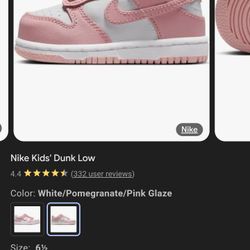 Little Nike Pink Girls Shoes Size 6.5