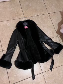 Azalea Wang faux fur leather jacket women’s