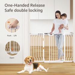 new = Gate for Stairs, 29.5"-48.4" Pressure Mounted Baby Gate