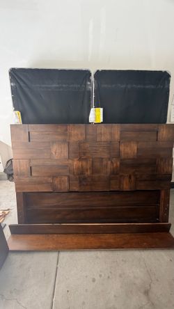 California king bed frame and matching night stands
