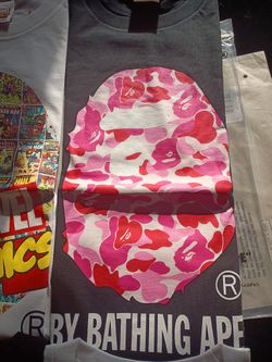Pink Camo Big Head Bape Shirt