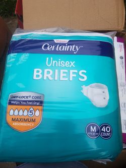 Unisex Briefs Size M 40 Count