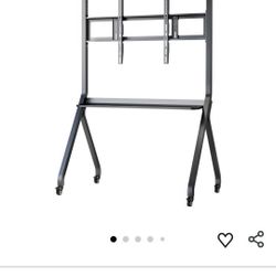 Shiarffe Smart Board Stand for 55"- 100'' Interactive Whiteboard, Mobile Stand with Rolling Wheels for Smart Whiteboard, Fixed Frame