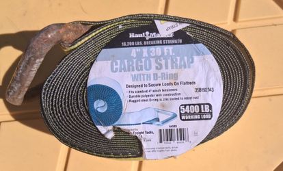 4"×30ft Cargo Strap with O Ring
