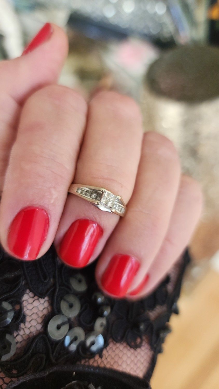 White Gold With Diamonds Engagement Ring 