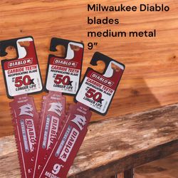 3 New Milwaukee Blades Med  Metal 9” $20 For 3!!!