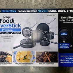 Ninja Foodi NeverStick Premium Hard-Anodized Cookware Set with Lids