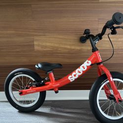 Scoot XL 14” Balance Bike – Perfect for Kids Ages 4–7 (Red) – Brand New