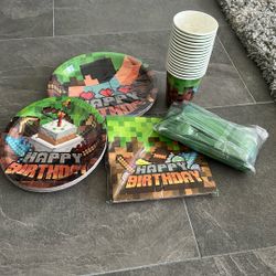 Minecraft - Miner Theme Party Tableware Set