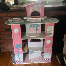 2 Wooden Barbie Doll House 