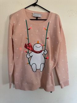 Light-Up Snowman Christmas Sweater Size M