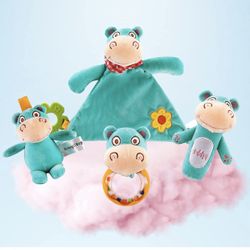 Happy Easter 4 PCS Soft Baby Rattle for Newborns, Easter Party Game Favors for Kids, Easter Basket Stuffers Fillers Easter Egg Hunt , Easter Shaker & 
