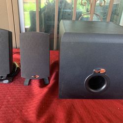 Klipsch ProMedia 2.1 THX Certified Speaker System Black Gently USED
