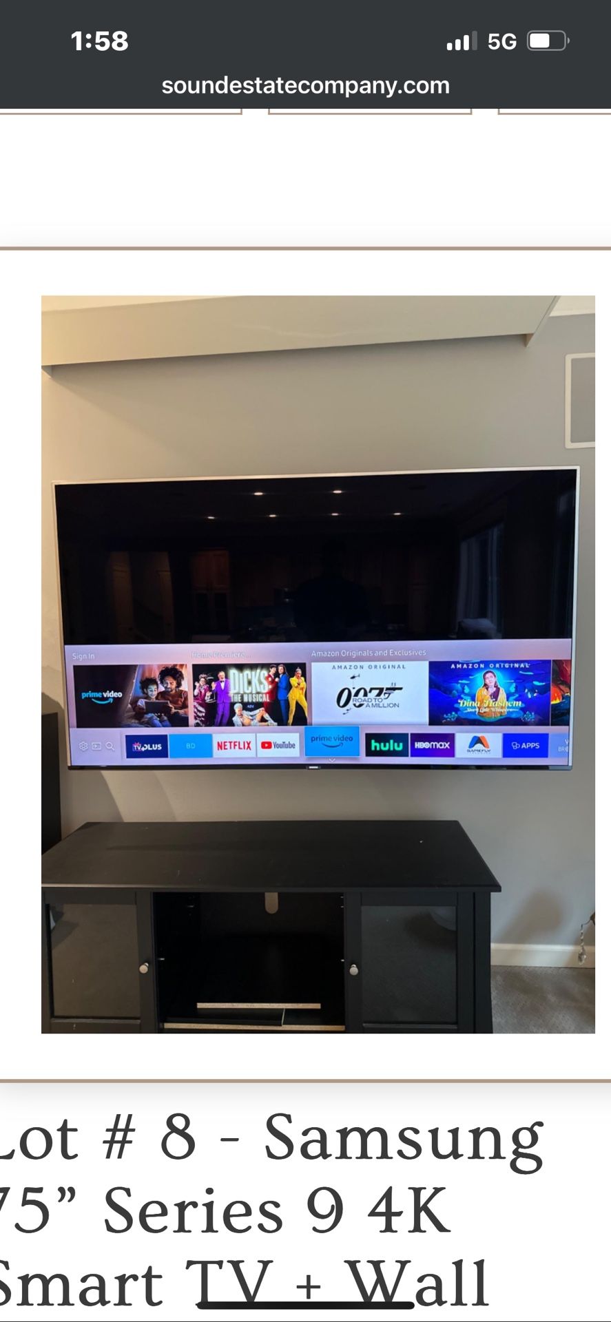 80 Inch Samsung Smart QLED T.V Sound Bar & Subwoofer Bundle Deal!