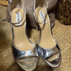 Silver Steve Madden Heels