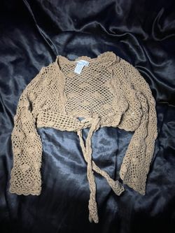 Y2k Crochet Tied Up Cardigan