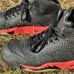 Size 10 Nike Air Jordan 5 Retro 3Lab5 sneakers in the Black/Infrared 