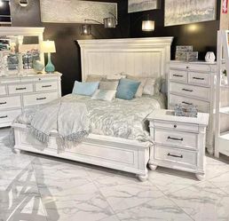 Bed, Dresser, Mirror, Nightstand, Chest Queen Or King Bedroom Set 