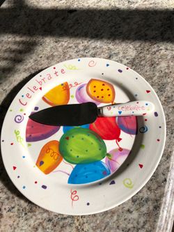 Party platter and pie spoon set
