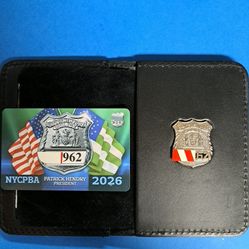 2026 NOVELTY NYPD NYC PBA OFFICER PATROLMAN BENEVOLENT # BLANK WALLET SET FREE COURTESY 