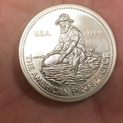 1985 1 oz Silver Round - Engelhard Prospector (Eagle Reverse)