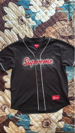 Supreme Rhinestone Baseball Jersey