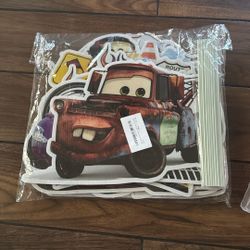 8Pc Cars Themed Birthday Yard Signs