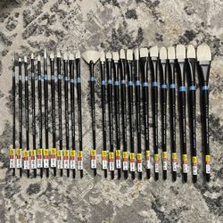 Black & Blue Princeton Aspen Paint Brush Bundle #2