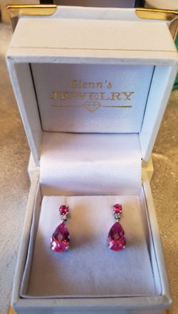 Pink Sapphires Earing & Neckless Set