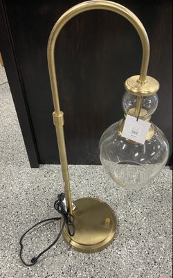Pottery Barn Flynn Recycled Glass Table Lamp - Brass (New with Tags)