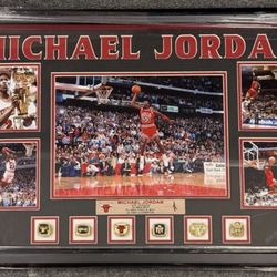 Tivoli Michael Jordan Custom Framed Memorabilia 6 NBA Championship Rings