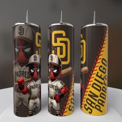 San Diego Padres Deadpool Baseball Tumbler