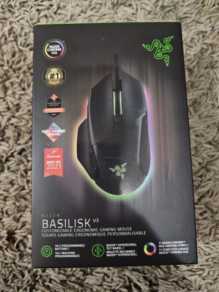 Razer Basalisk V3 Mouse And Razer Firefly V2 Like New In Box