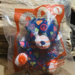 Build A Bear 2012 Peace and Sweetheart Bear McDonalds Happy Meal Toy - New/Sealed