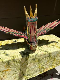 Hand Carved Wood Dragon